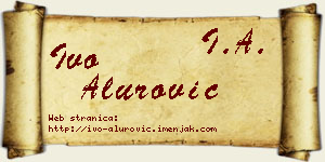 Ivo Alurović vizit kartica